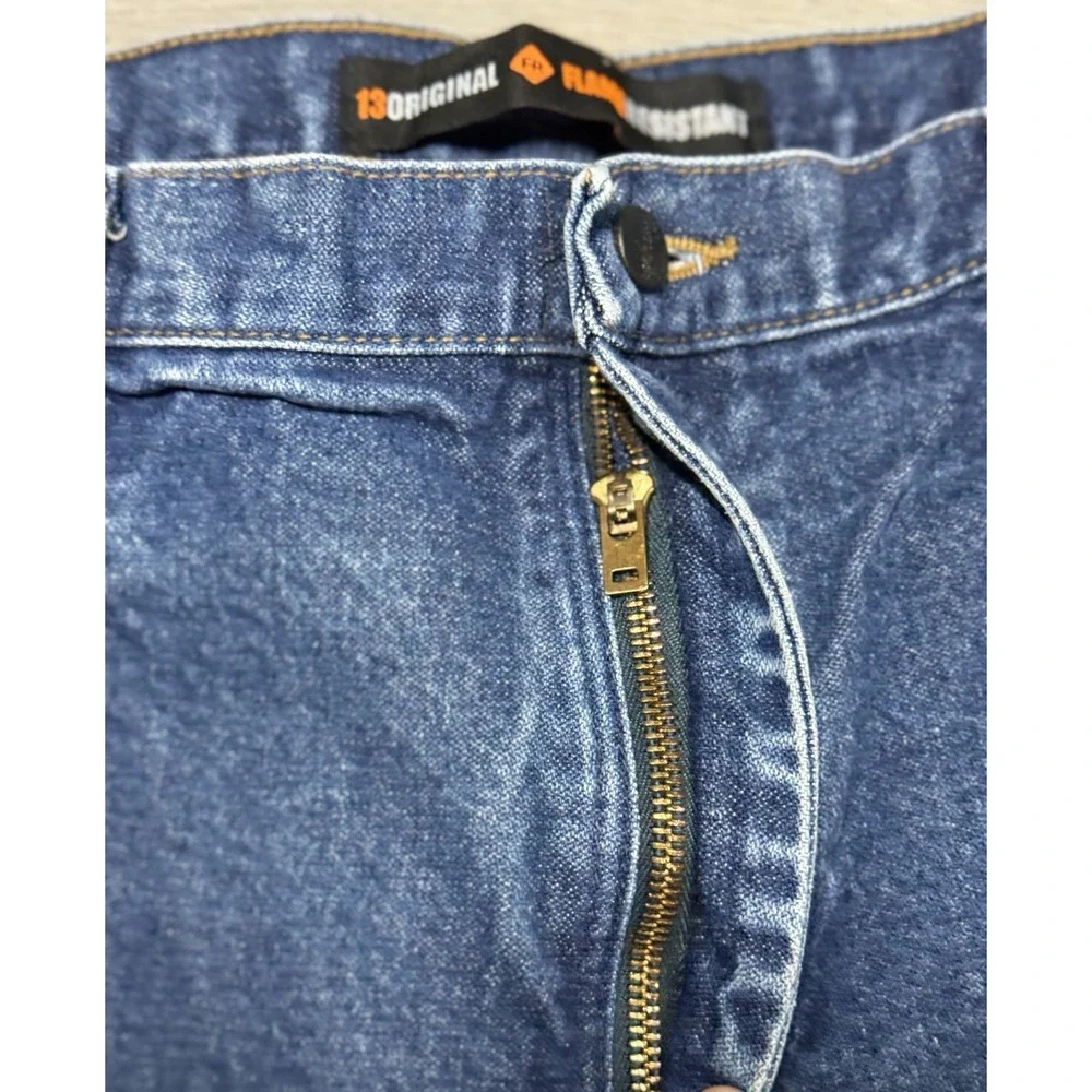Wrangler FR Jeans Men's 38x30 Blue Denim Flame Resistant Original Fit FR13MWZ